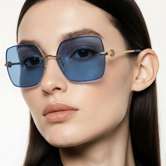 Tory Burch Accessories - New Authentic Tory Burch TY6080 Blue Sunglasses with Orange Case